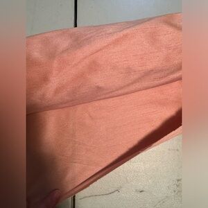 16 yards of faux silk fabric in a coral pink color